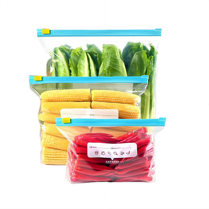 Reusable Food Storage Bags, Household Plastic Sealer Bags for Refrigerator Storage, Leakproof Sub Packaging Bag for Home, Office, Travel & Craft Supplies - Image 1